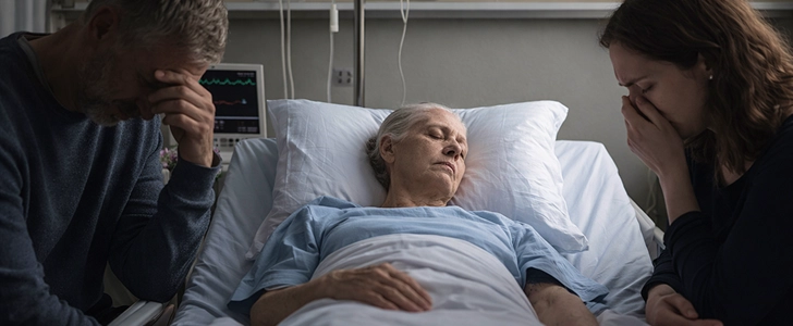 The average time from the onset of symptoms to death is how long?